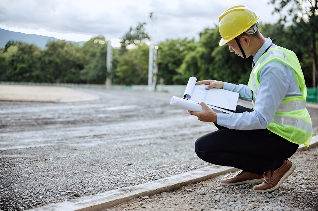 Technicians conducting sustainable roadway materials testing in Colorado lab