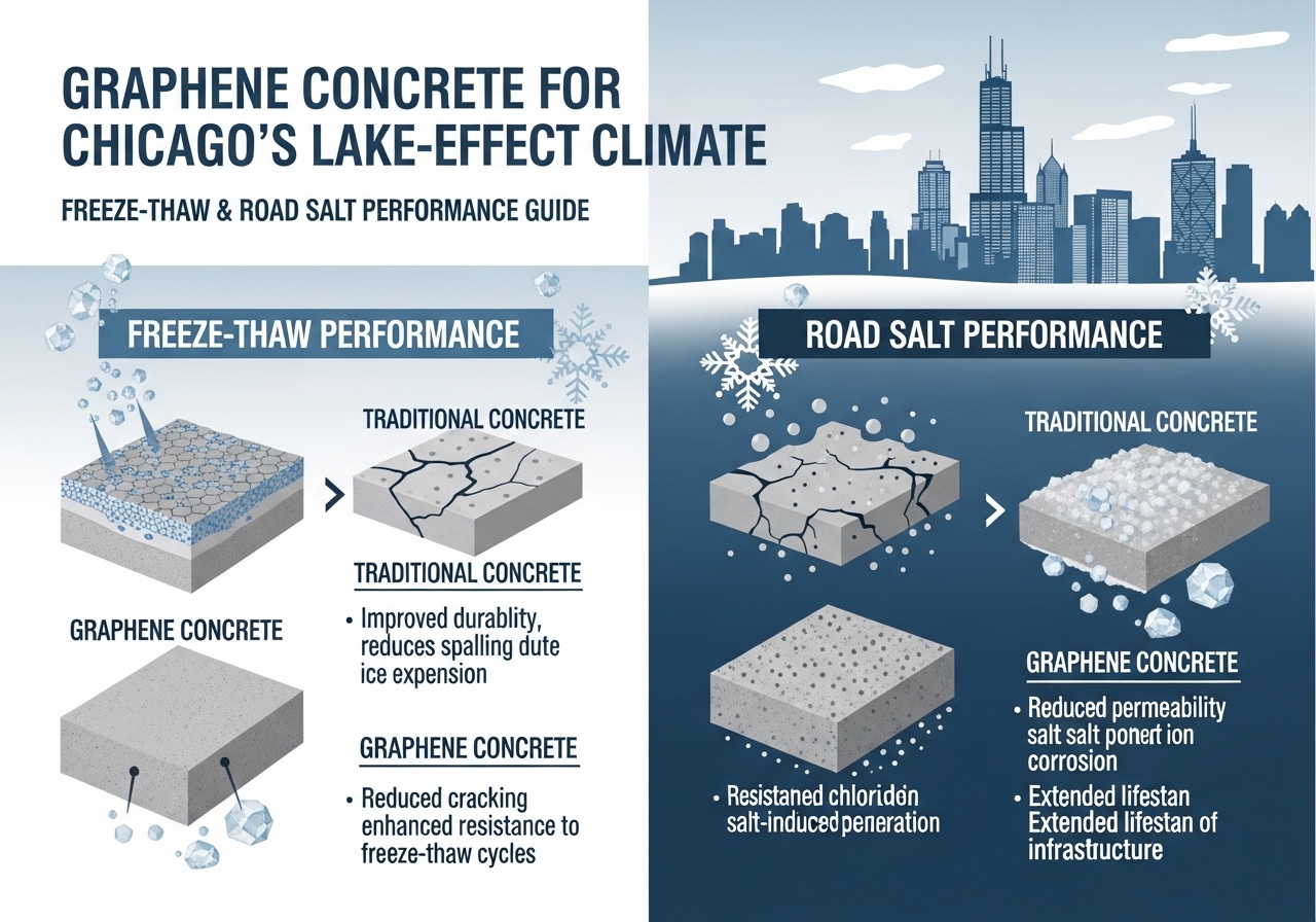 Graphene Concrete for Chicago's Lake-Effect Climate — Freeze-Thaw & Road Salt Performance Guide