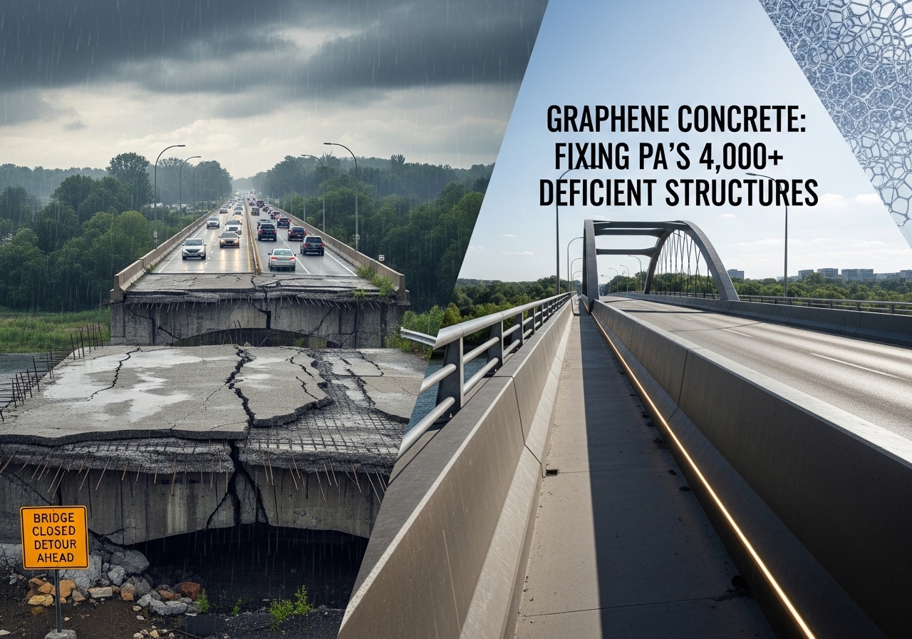 Pennsylvania's Bridge Crisis — How Graphene Concrete Can Fix 4,000+ Deficient Structures