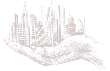 Graphene concrete cityscape illustration